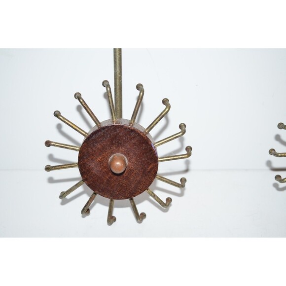 Vtg Men’s Tie Rack Organizer Twin Carousel 30 Tie Capacity MCM - Picture 2 of 4